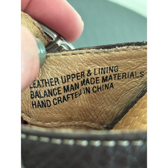 Born Girls Brown Leather Mary Jane Clogs Adjustable Buckle Strap Comfort - Picture 7 of 14